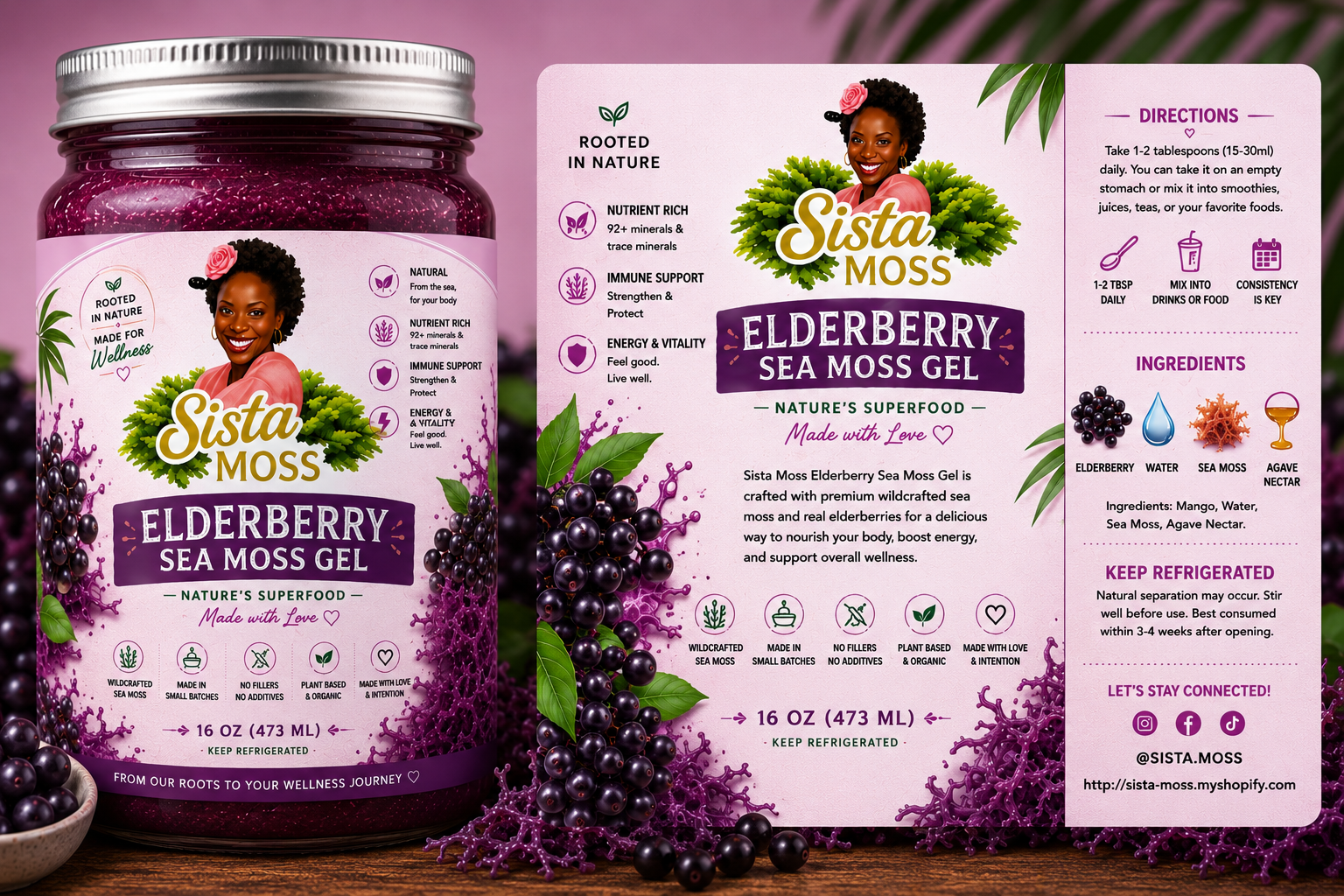 Elderberry sea moss gel